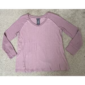 Chelsea & Theodore Large Waffle Knit Stretchy Raglan Sleeve Sweater Soft